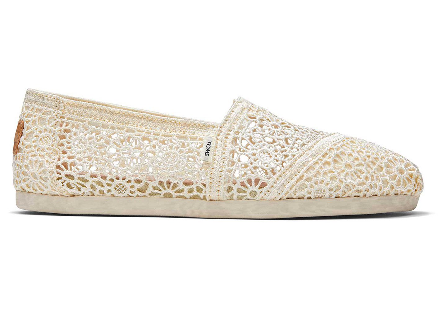 Toms Espadryle Damskie Beżowe - Alpargata Moroccan Crochet - 05PZRJVEX